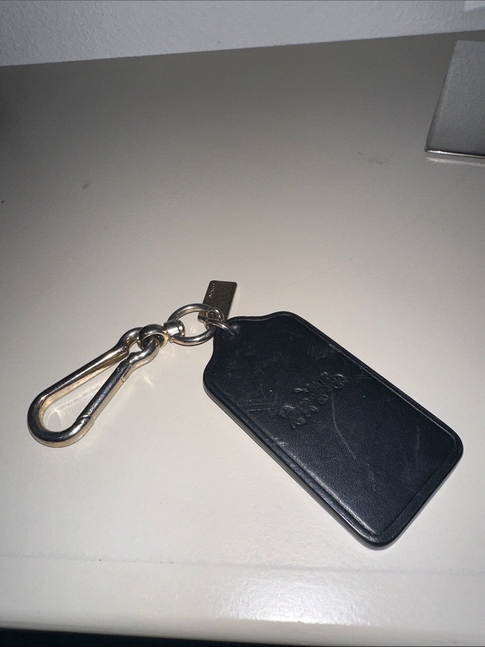 Coach Leather Hang Tag/Key Chain/Bag Charm - Medium Size